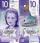 Le devant et l'arrière du nouveau billet canadien de 10 $ sur lequel figurent Viola Desmond et le Musée canadien pour les droits de la personne.